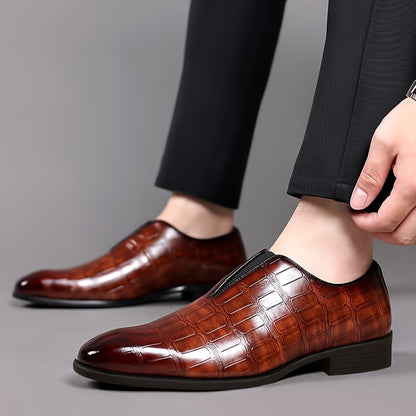 Men's Casual Low-Top Business Shoes with Rubber Sole