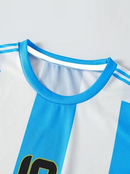 Personalized Boys' Football Jersey Set with Breathable Mesh