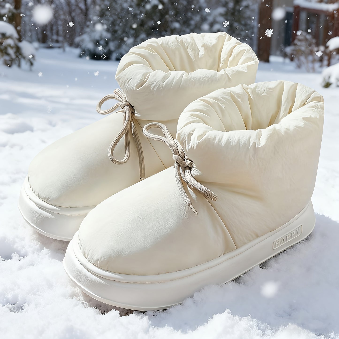 Տղամարդկանց և կանանց ձմեռային կոշիկներ՝ փափուկ աստառով, փափուկ գործվածքից պատրաստված վերին մասով և EVA ներբանով, կլոր քթով կարճ կոշիկներ՝ ներսի/դրսի համար, ունիսեքս առօրյա կոշիկներ՝ սև/մոխրագույն/մուգ կապույտ գույներով - All-Season Com