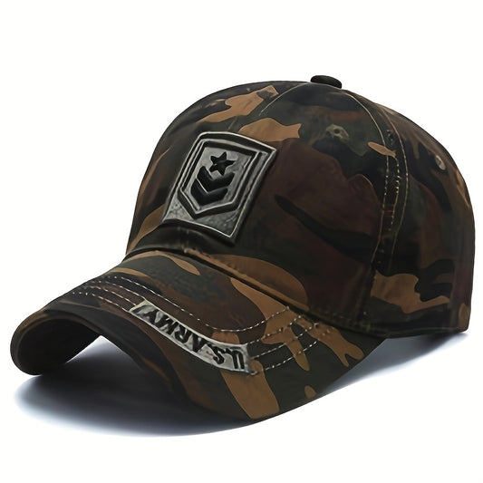 Men's Lightweight Polyester Camouflage Baseball Cap for Summer