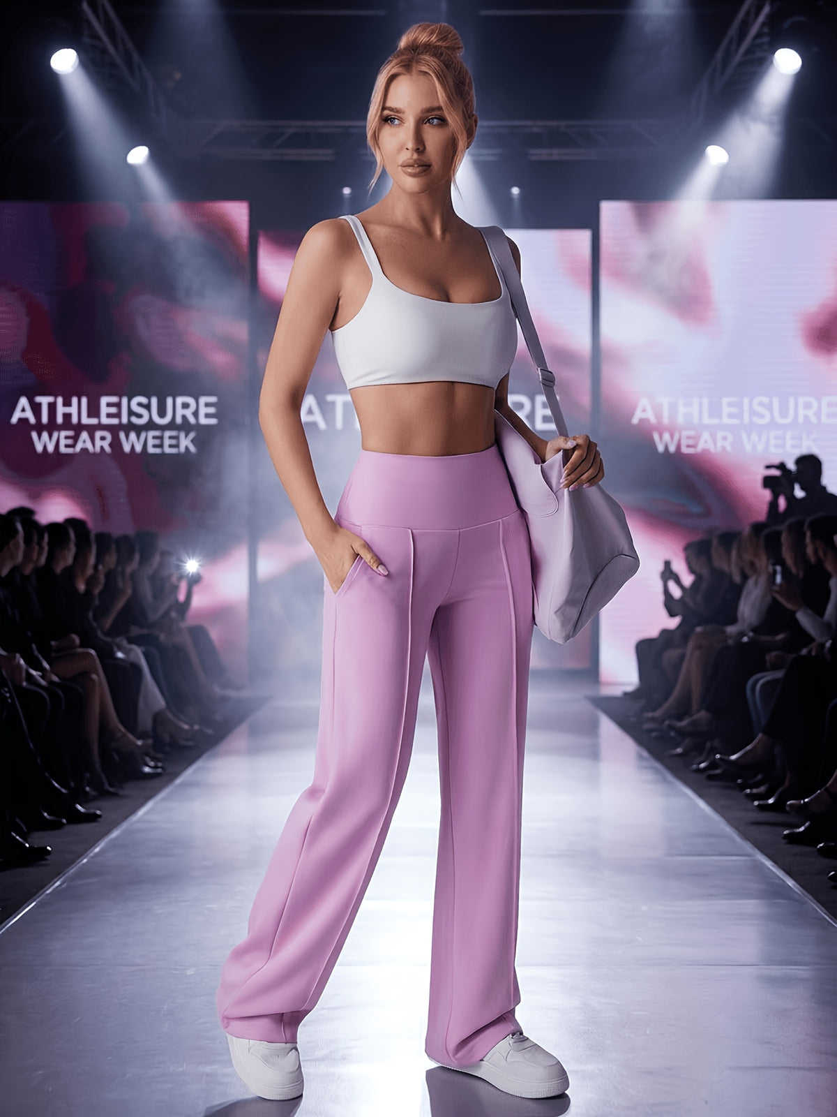 Women’s High-Waist Wide-Leg Leggings with Pockets