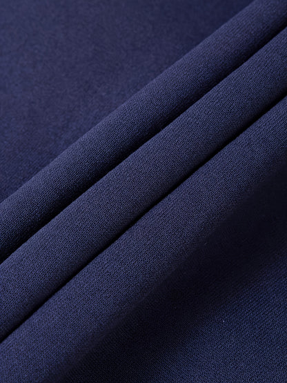 Men'S Navy Blue Hooded Zip-Up Sweatshirt - Casual Long Sleeve Pullover with Front Pockets, Soft Polyester Fabric, Perfect for Fall/Winter, Everyday Comfort Apparel|Hooded Sweatshirt|Zippered Hoodie