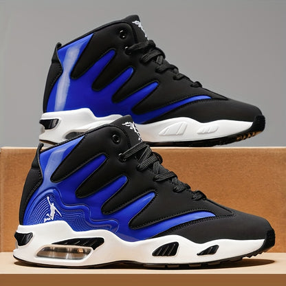 Men's High-Top Basketball Shoes - Heavy-Duty & Stable, Unisex Lace-Up Training Sneakers with Arch Texture and Sole - Ideal for Running, Fitness, Basketball, Walking - Spring/Summer Sneakers - Perfect Gift for Men - Lightweigh - ayq