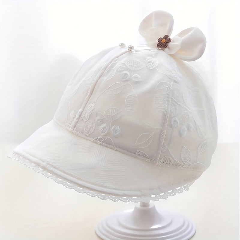 Baby Fisherman Bucket Hat for Girls, Breathable Spring-Summer