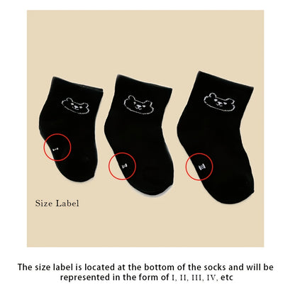 Baby Socks Cartoon Pattern & Solid Color Socks Newborn Toddler Boys Girls Baby Socks Kids Socks 5pairs/set