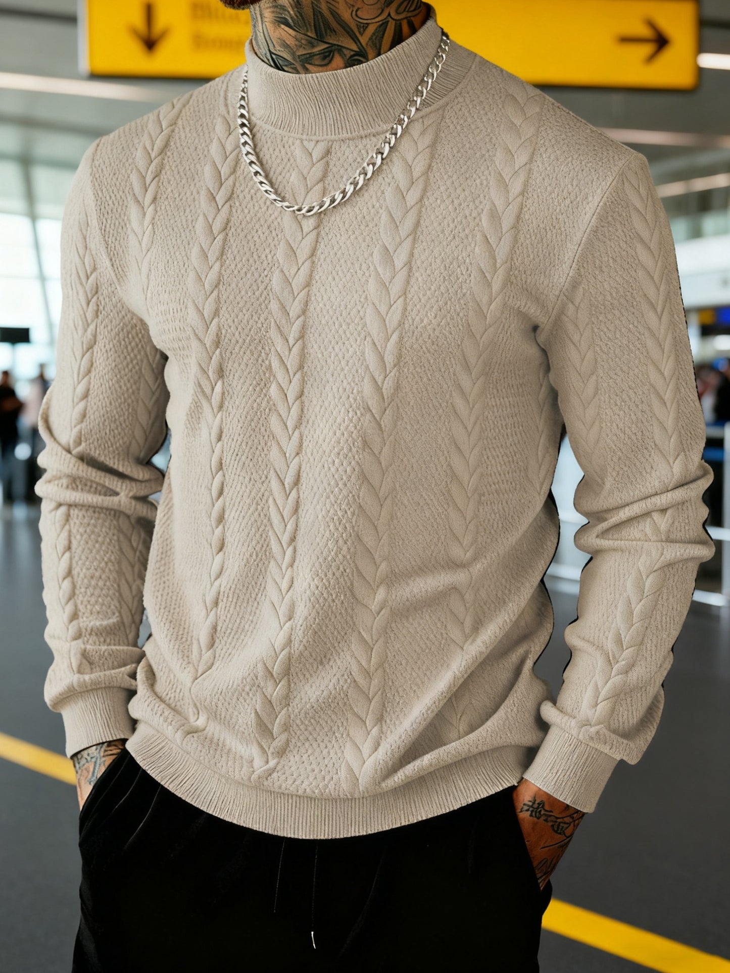 Տղամարդու գարնանային և աշնանային բարձր օձիքով միագույն, հեշտ ամրացվող, կողային կտորից վերնաշապիկ, պատրաստված հարմարավետ և մաշկի համար անվտանգ նյութից, կատարյալ է ինչպես առօրյա զբոսանքների, այնպես էլ աշնանային և ձմեռային սեզոնների ամենօրյա կրելու համար։