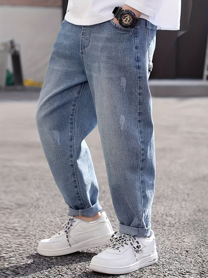 Boys' Slim Fit Skinny Jeans with Cotton Blend Fabric
