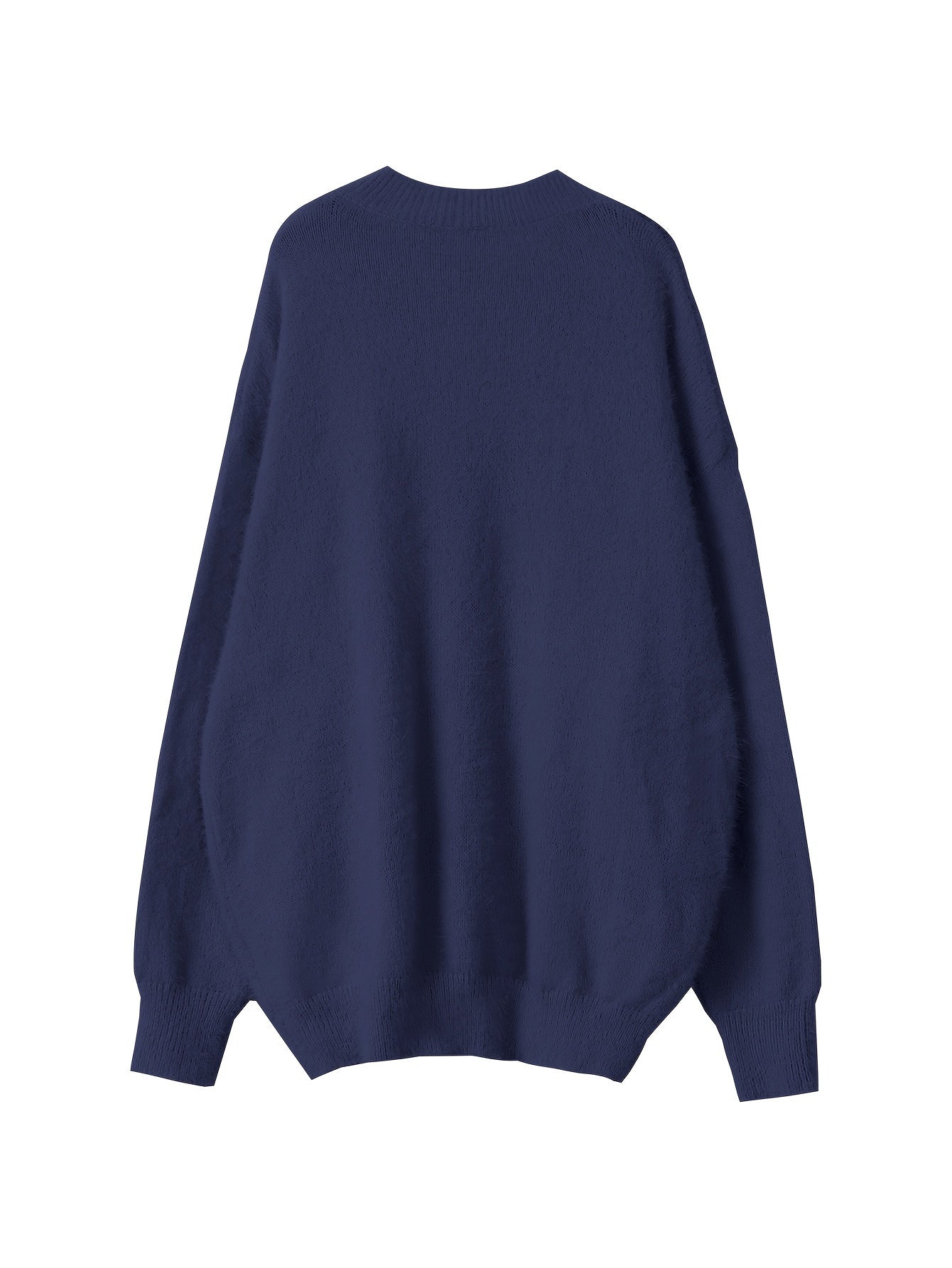 Մեծ չափս - Կանացի հարմարավետ դեղին V-ձև օձիքով սվիտեր՝ մարգարիտ կոճակներով և բրդյա եզրերով թևքերով - Ասիմետրիկ եզր, երկրաչափական նախշ, առօրյա ձմեռային սվիտեր առօրյա հագուստի համար, Ձմեռային հագուստ | V-ձև օձիքով սվիտեր | Մարգարիտ կոճակների մանրամասներ, Sw