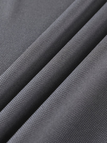 Men's Solid Golf Shirt, Casual Short Sleeve Lapel Shirt For Summer Outdoor