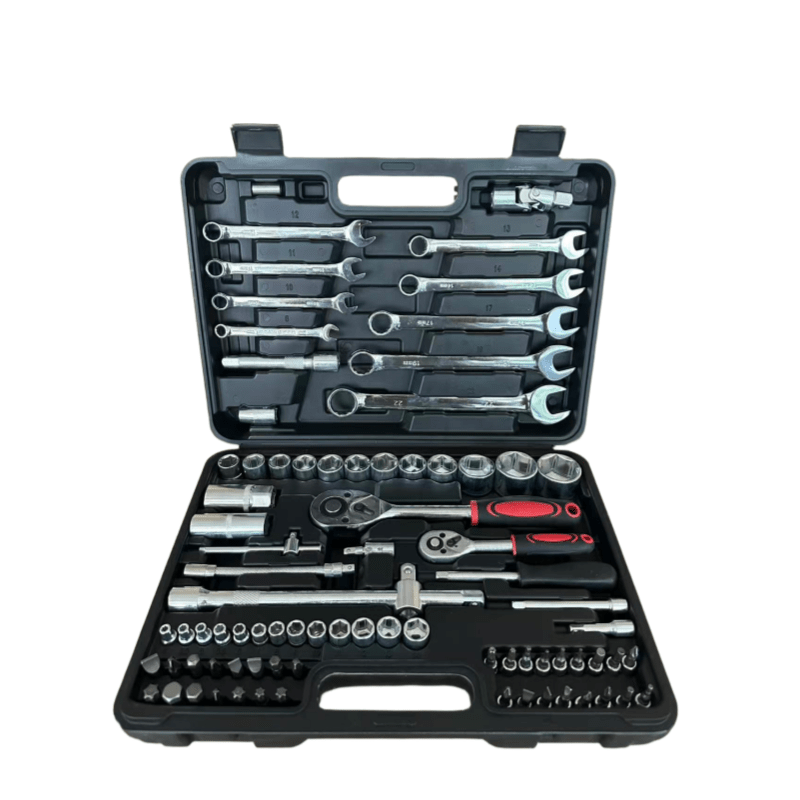 82pcs Multi-Functional Repair Tool Set | Comprehensive Kit for Automotive, Furniture, and Bicycle Mechanics, Metal Socket Wrench Set, Reinforced Material, Suitable for All Scenarios