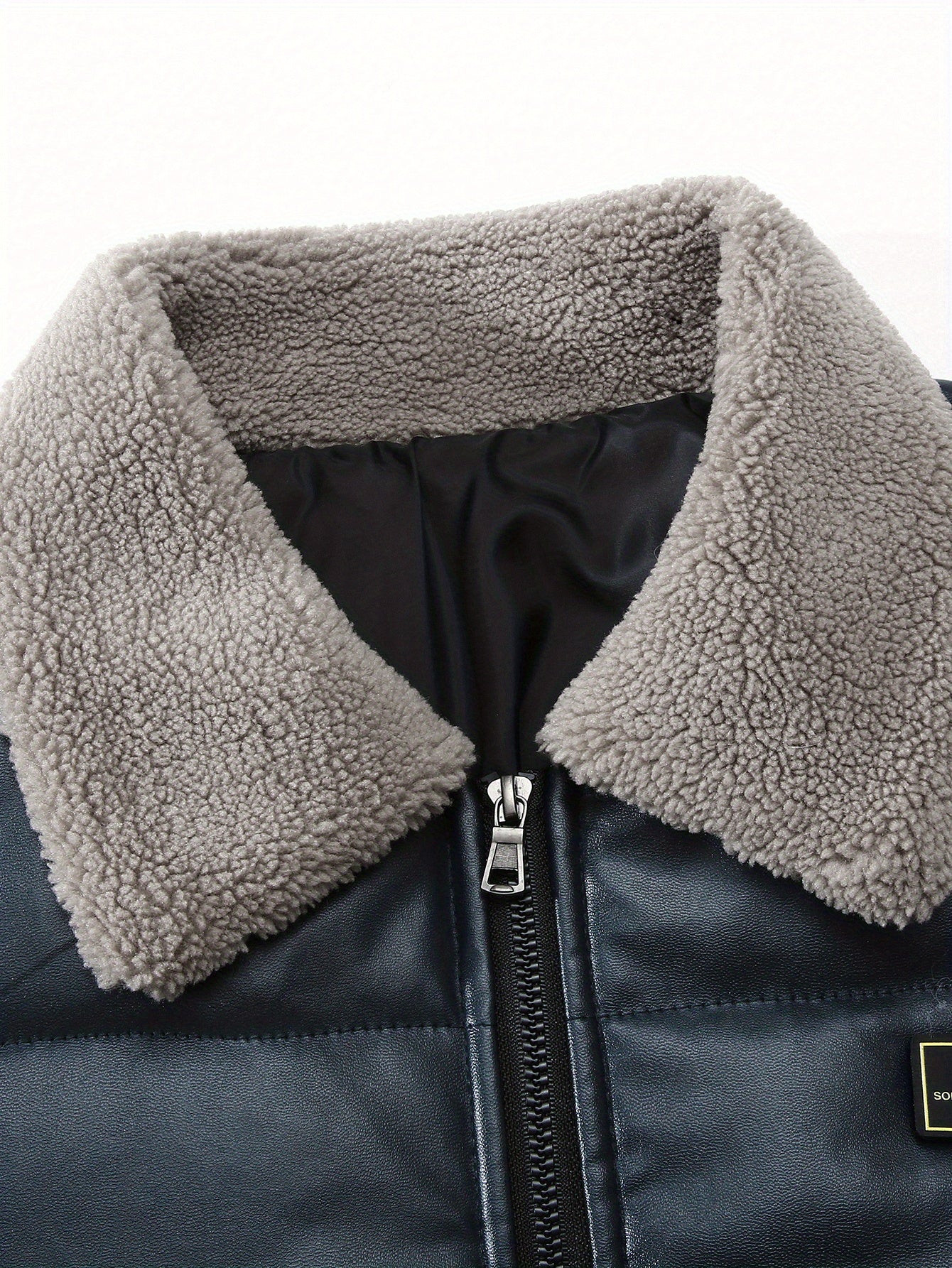 Men's Heavy-Duty Winter Jacket - Black Cold Weather Coat with Zippered Pockets, Formal & Everyday Outerwear for Office, Travel, Outdoor Activities - Hand Washable Polyester Outerwear, Travel Winter Coat, Classic Turndown Coll