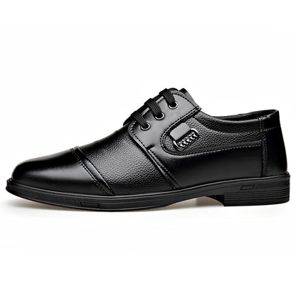 Men's Casual Business Lace-Up Low-Top Shoes, Anti-Slip Rubber Sole