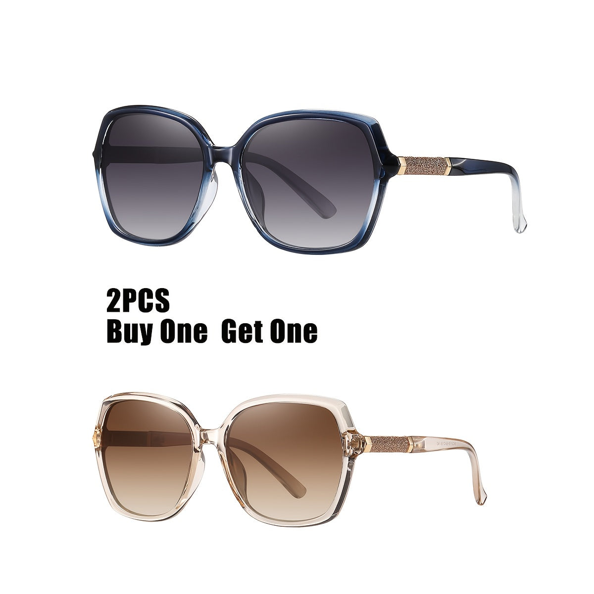 Women’s Polarized UV400 Square Sunglasses with Gradient Lens
