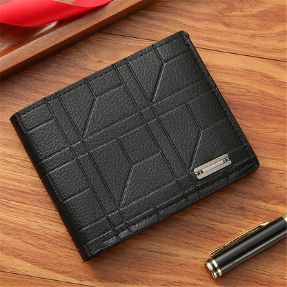 4 հատ տղամարդու մինիմալիստական ​​դրամապանակ, ժամացույց և ապարանջանի նվերների տուփ - էլեգանտ ձեռքի ժամացույց և համապատասխանեցում, հարմար է Սուրբ Ծննդյան, ծննդյան օրվա, նրա նվերի համար - ոճ, նվեր տղամարդկանց համար