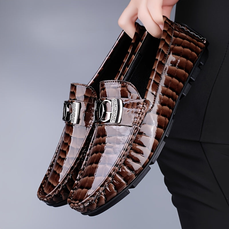 Universal Slip-On PU Driving Doudou Shoes with Rubber Sole