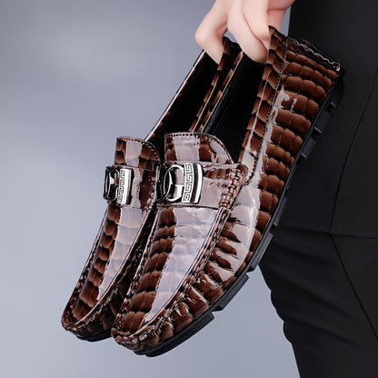 Universal Slip-On PU Driving Doudou Shoes with Rubber Sole