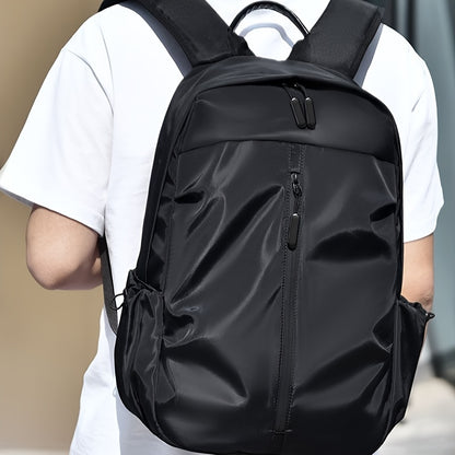 Stylish Black Backpack for Men - Versatile Laptop & Travel Bag with Large Capacity, Durable & Lightweight Design for Commuting, Outdoor Adventures, and Business Trips, Travel Backpack