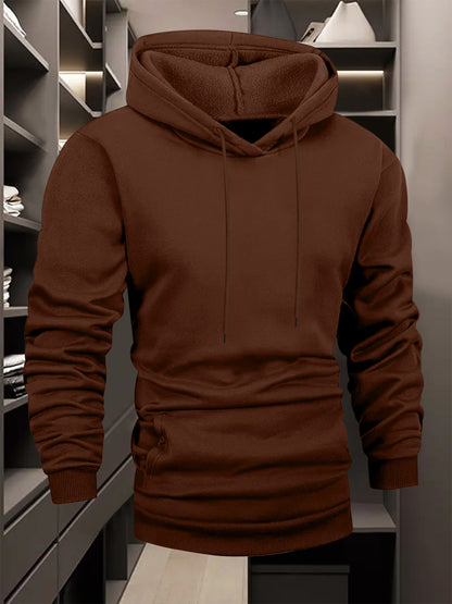 Men's Casual Hooded Pullover with Portugal Football Print