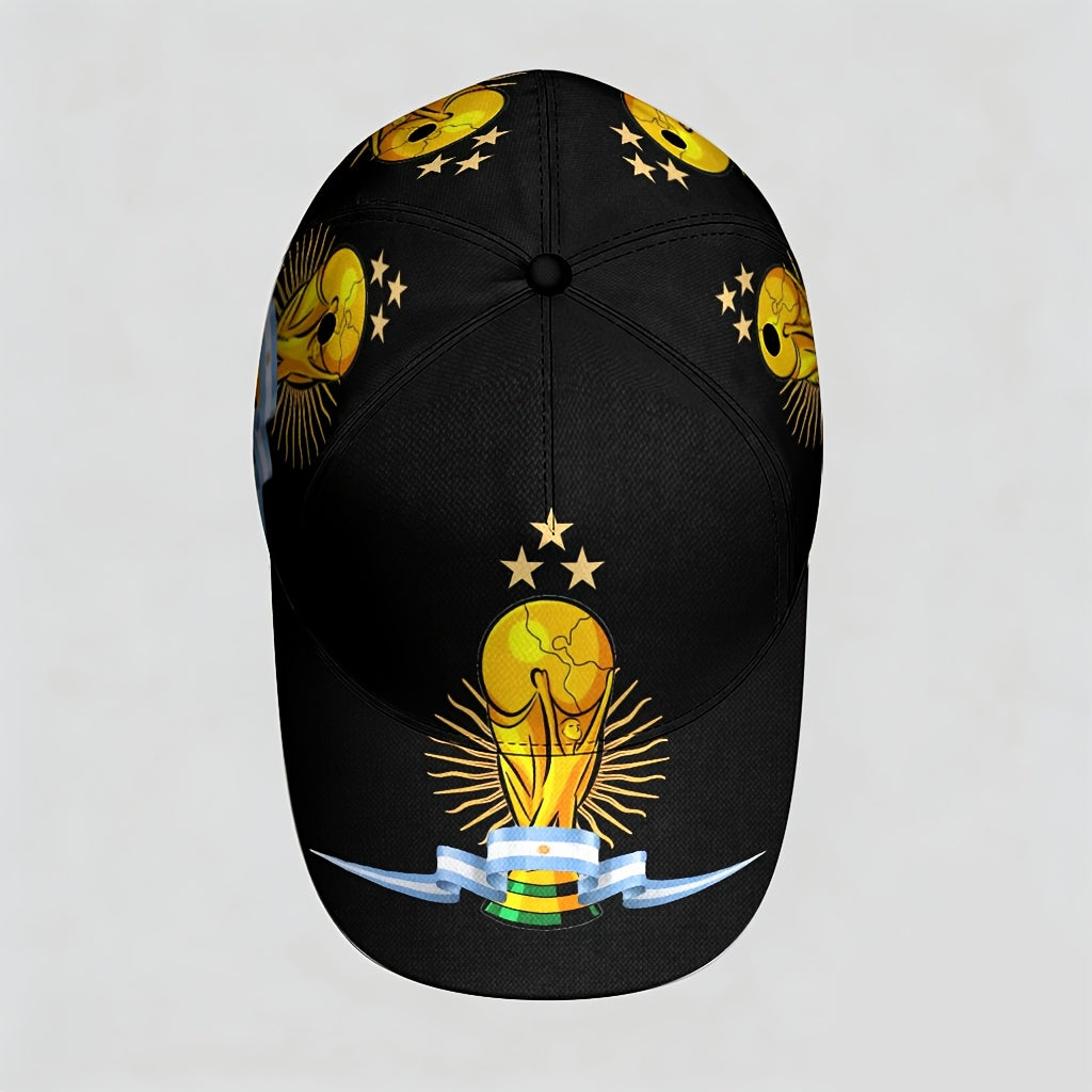 Adjustable FIFA World Cup Baseball Cap with Flag Print