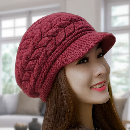 Women's Wool Beret Hat Warm Autumn Winter Outdoor Cap