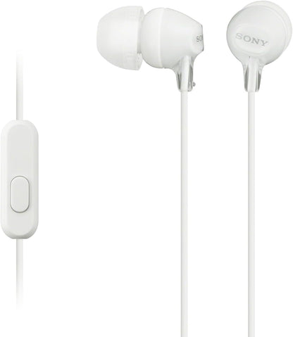 Sony MDREX15AP In-Ear Earbud Headphones with Mic, Black (MDREX15AP/B)