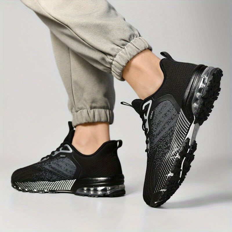 New Hot-Selling Men's Knitted Fabric Upper Sneakers Casual Men's Shoes Air Cushion Shoes - ayq