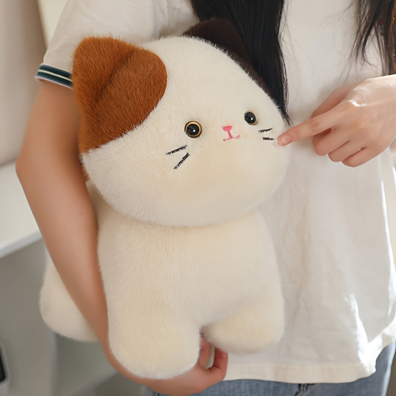20cm/7.87in Calico Cat Plush Toy, a Sofa Ornament, Stuffed Fat Cat Plush Doll, And an Ideal Choice for Holiday Or Birthday Gifts.