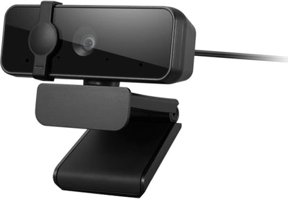 Lenovo Essential Full HD 1080P Webcam, Dual Microphone, No Driver 1.8M USB 2.0, Wide-Angle, Tilt-Control, 360-Degree Rotation, Black
