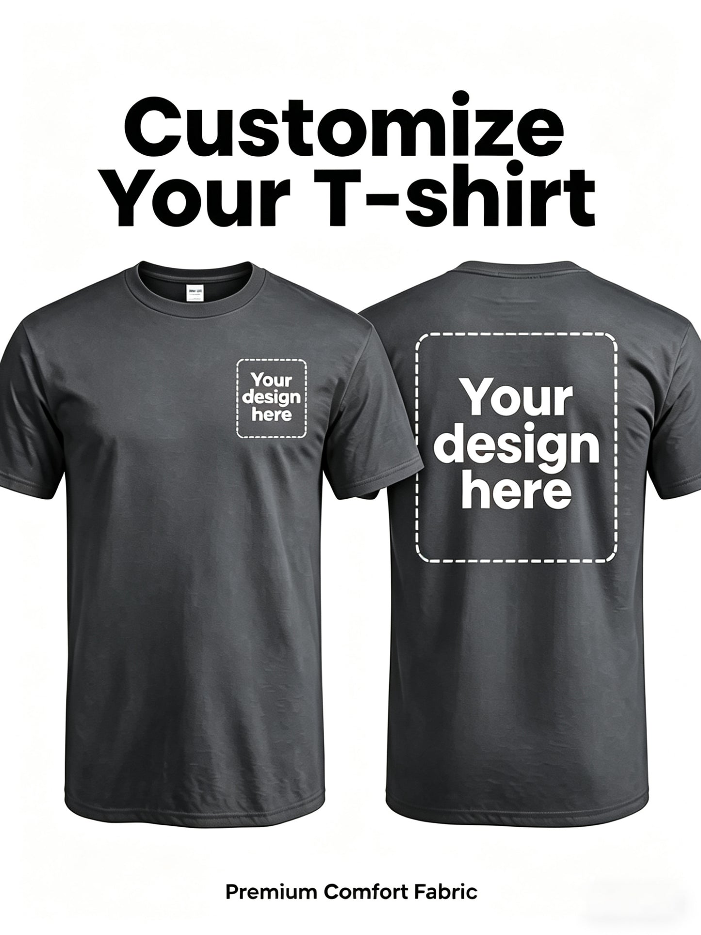 Men's Custom Polyester Crew Neck T-Shirt - Casual Summer Wear