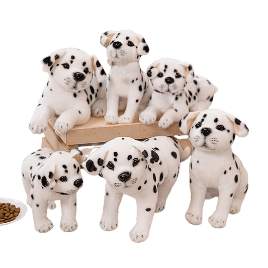 Three Adorable Spotted Puppy Plush Toys, Creatively Designed As Stuffed Animals, Perfect for Home And Room Decoration, Ideal As Gifts for Family Holidays Or Birthdays for Friends.