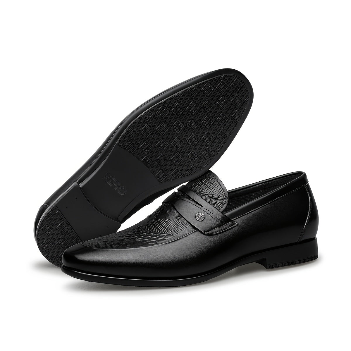 Men's Lightweight Leather Derby Shoes Slip-On Formal Business