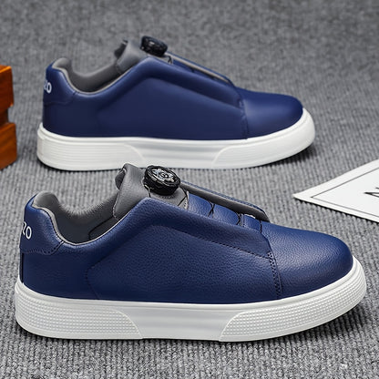 Men's Casual Skate Shoes with Durable PU Upper & PVC Sole