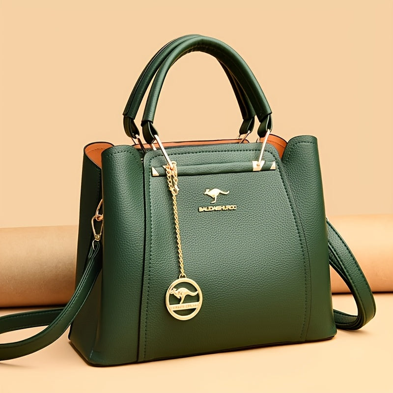 Women’s Lightweight Black Handbag with Detachable Strap
