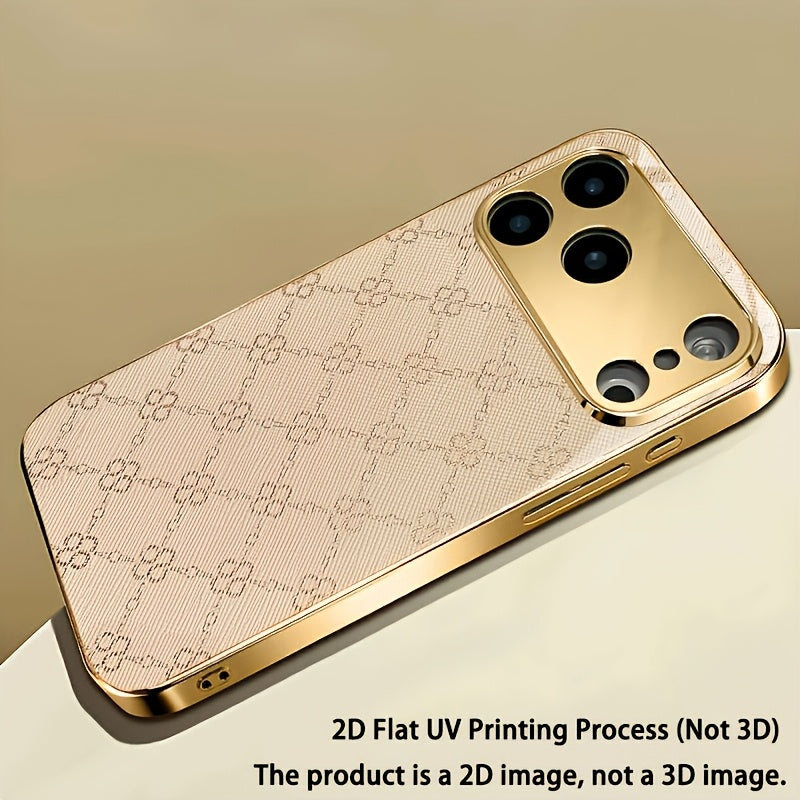 Luxury Gold-Plated Tempered Glass iPhone 18 Pro Max Case