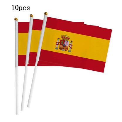10pcs International Flag Set – Argentina, Brazil, France & More
