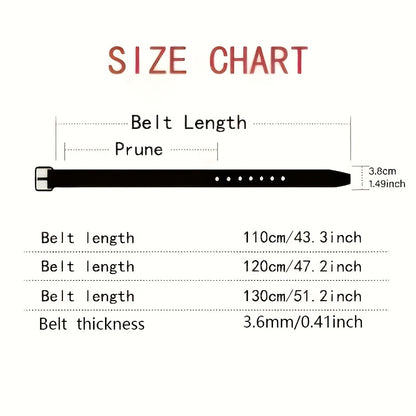 2pcs Luxury Faux Leather Belts with Metal Pin Buckle, Casual Style, Square Button Detail, for Men & Women, Ideal for Valentine'S Day, St. Patrick'S Day, Easter, Mardi Gras Day, Best for Christmas, Perfect for Thanksgiving