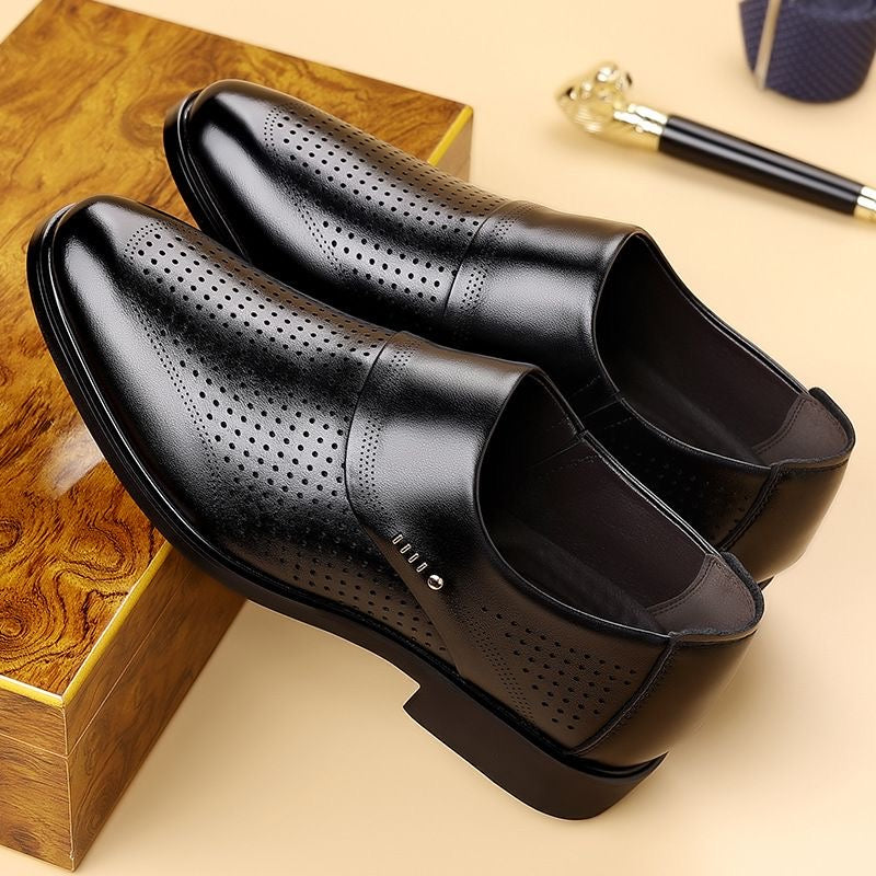 Men's Classic Slip-On Business Casual Loafers, Breathable PU