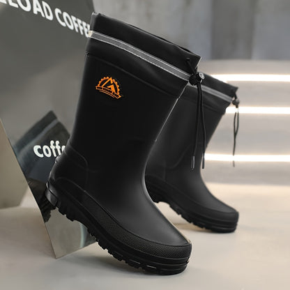 Unisex Long PVC Waterproof Rain Boots - Lightweight & Durable