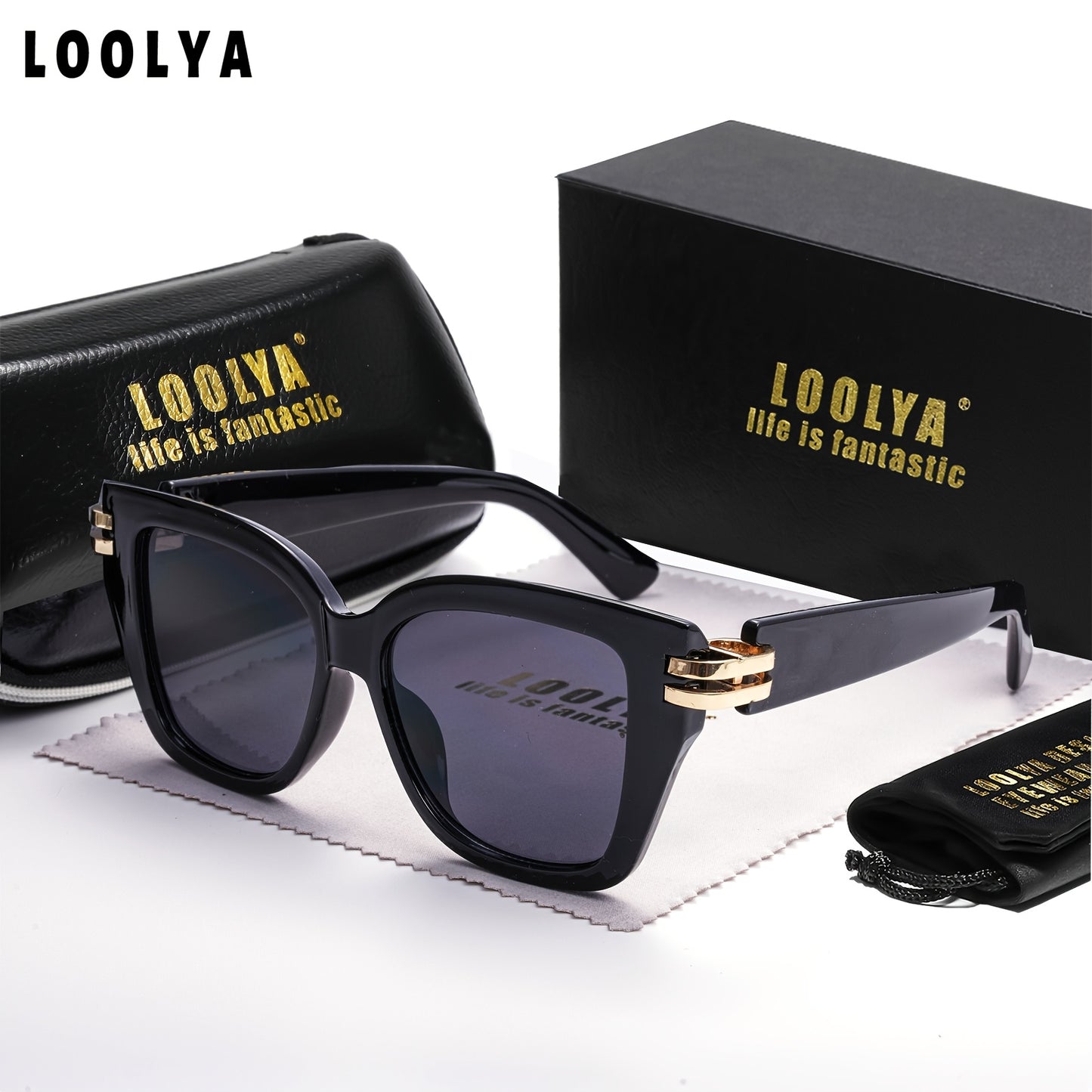 Unisex Retro Steampunk Glasses with White & Gold Accents