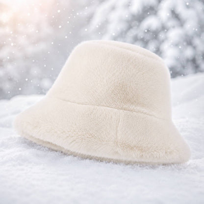 Women's Soft Warm Outdoor Bucket Hat for Fall Winter