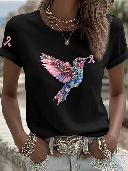 Women's Casual Summer T-Shirt with Animal Print