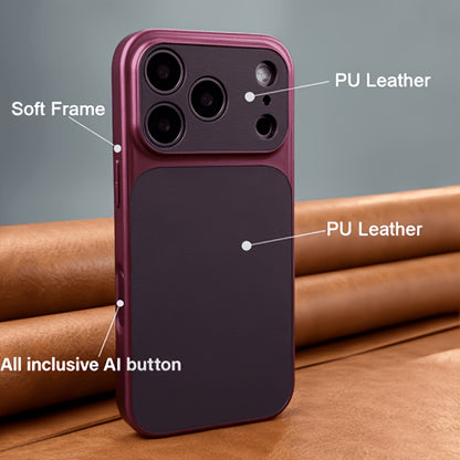 Luxury Burgundy Acrylic Phone Case Set with Shockproof Design