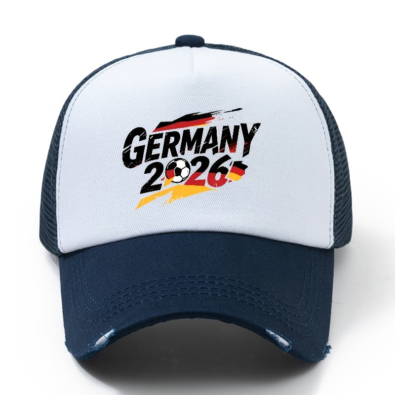 Unisex Germany Football 2026 Mesh Baseball Cap with Curved Brim