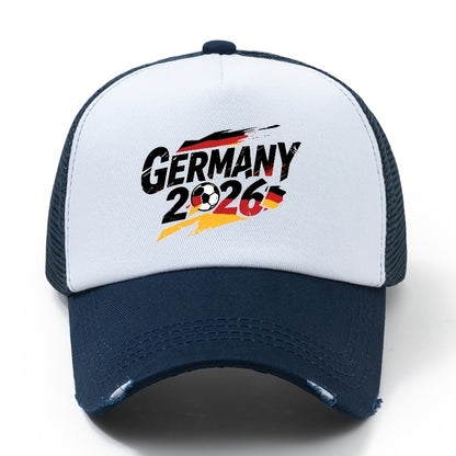 Unisex Germany Football 2026 Mesh Baseball Cap with Curved Brim