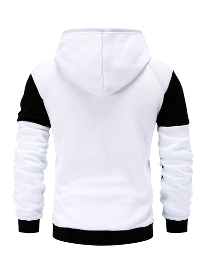 New Autumn and Winter Men's Zipper Design Hoodie Suit Fleece Hoodie Men's Casual Sports Suit