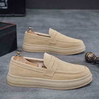 Unisex Streamlined Cushioned PU Loafers with Cloud Pattern