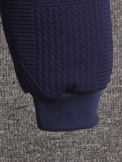 Cozy Fleece Zip-Up Hoodie & Pants Set - Beige Geometric Pattern, Long Sleeve Casual Winter Outfit with Pockets, Elastic Waistband, and Button-Up Front, Perfect for Fall/Winter, Cozy Clothing | Playful Design | Elastic Waistba