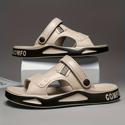 Men's Summer EVA Slip-On Beach Sandals, Non-Slip & Quick Dry