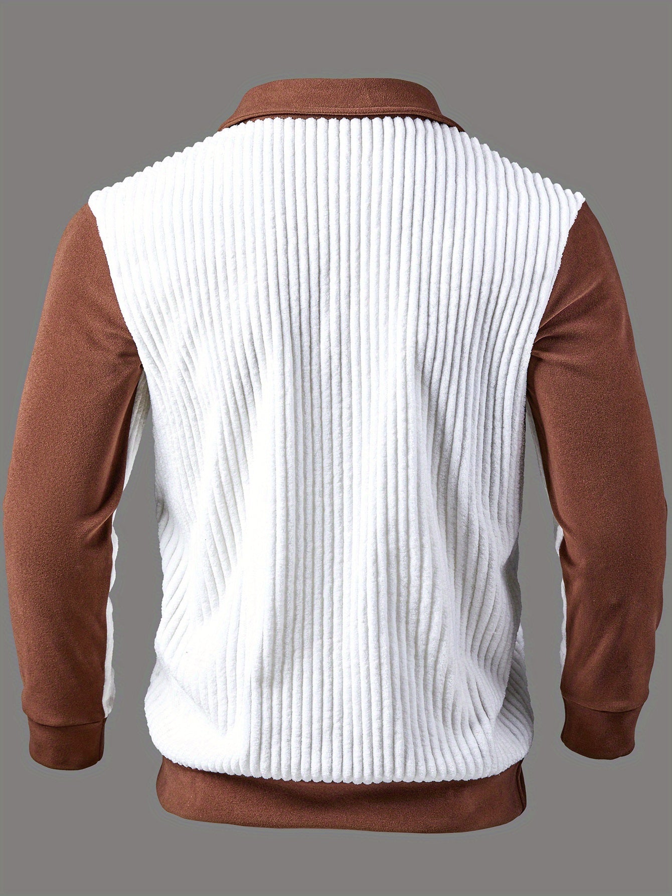 Men's Casual Long-Sleeve V-Neck Shirt for Fall/Winter - ayq