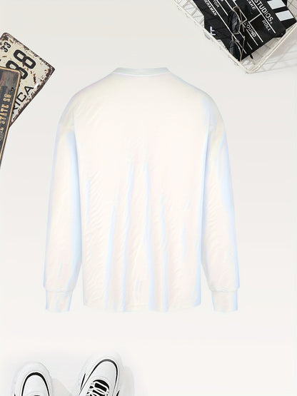 KUQIQIBOY Boys' Casual Long Sleeve T-Shirt with Letter Print - Stretchy Polyester Blend, Machine Washable, Round Neck - Perfect for Fall/Winter, KUQIQIBOY